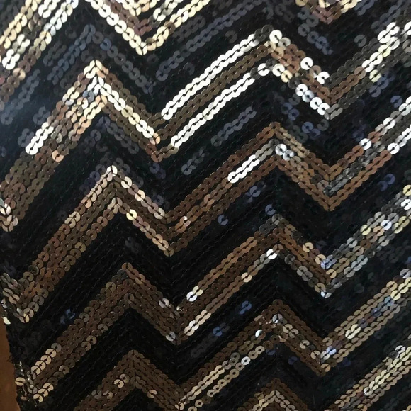 vintage y2k Black and gold sequin mini dress - Picture 7 of 9